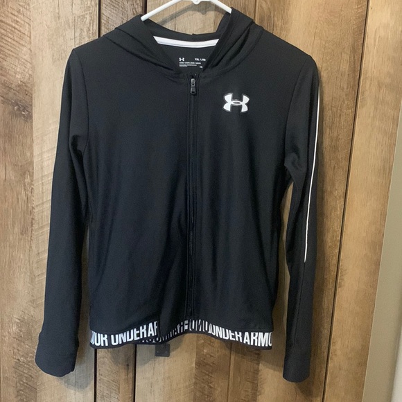 Youth hooded full-zip Under Armour lightweight jacket. - Picture 1 of 1